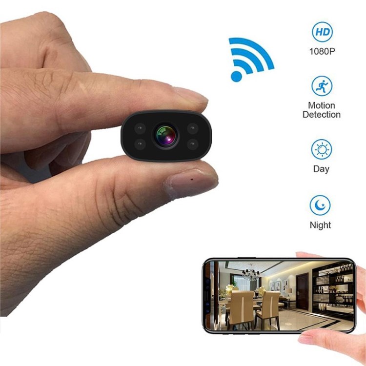 sur Mini Caméra Espion P HD Sans Fil WIFI Caméra De Surveillance Enregistreur Vidéo Vue