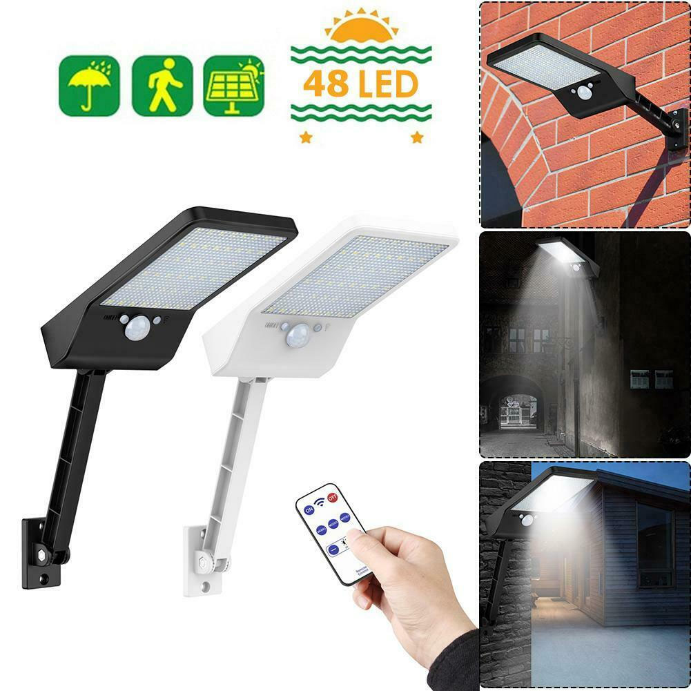 48 LED Solar Power Motion Sensor Lamp Garden Street Waterproof Light w// Remote