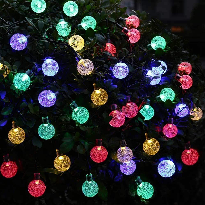 Guirlande Solaire Flocons De Neige 6.5 M - 30 LED étanches - 8 Modes Pour Noël Et Jardin